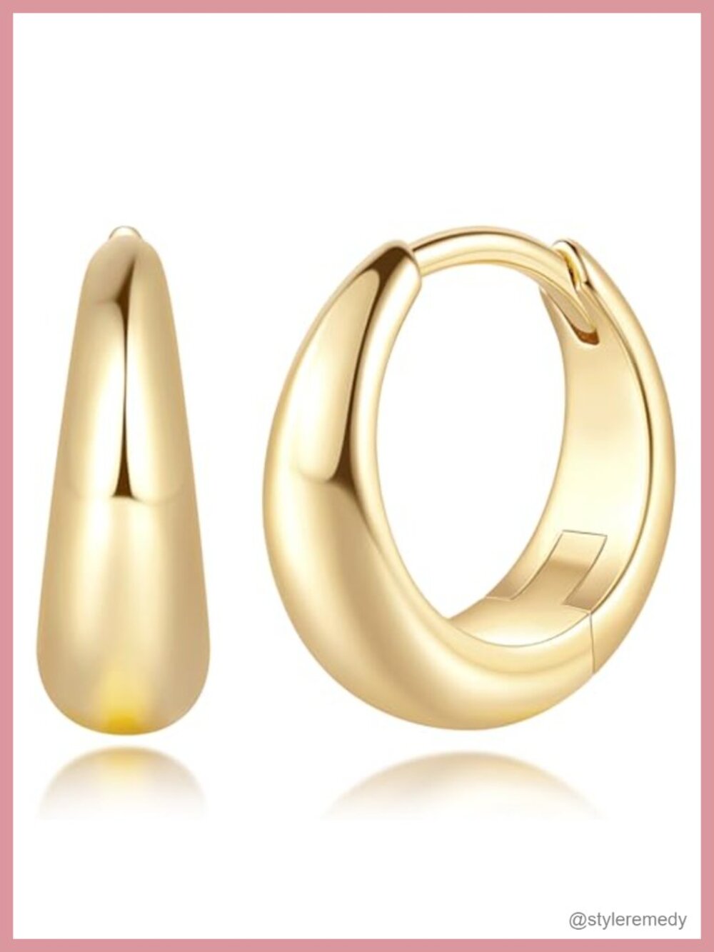 14K Gold Plated Hoop Earrings Hypoallergenic Lightweight French Wire